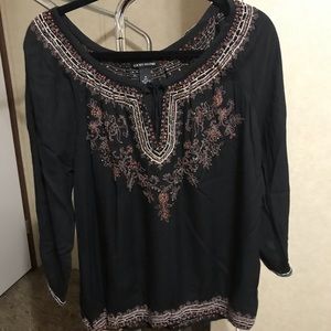 LUCKY BRAND embroidered top